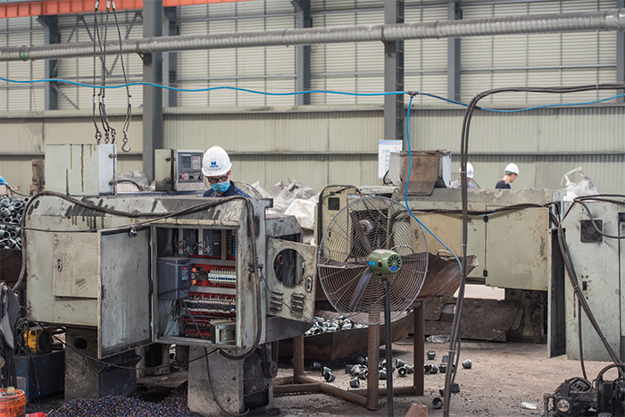 金华网架配件-锥头加工车间